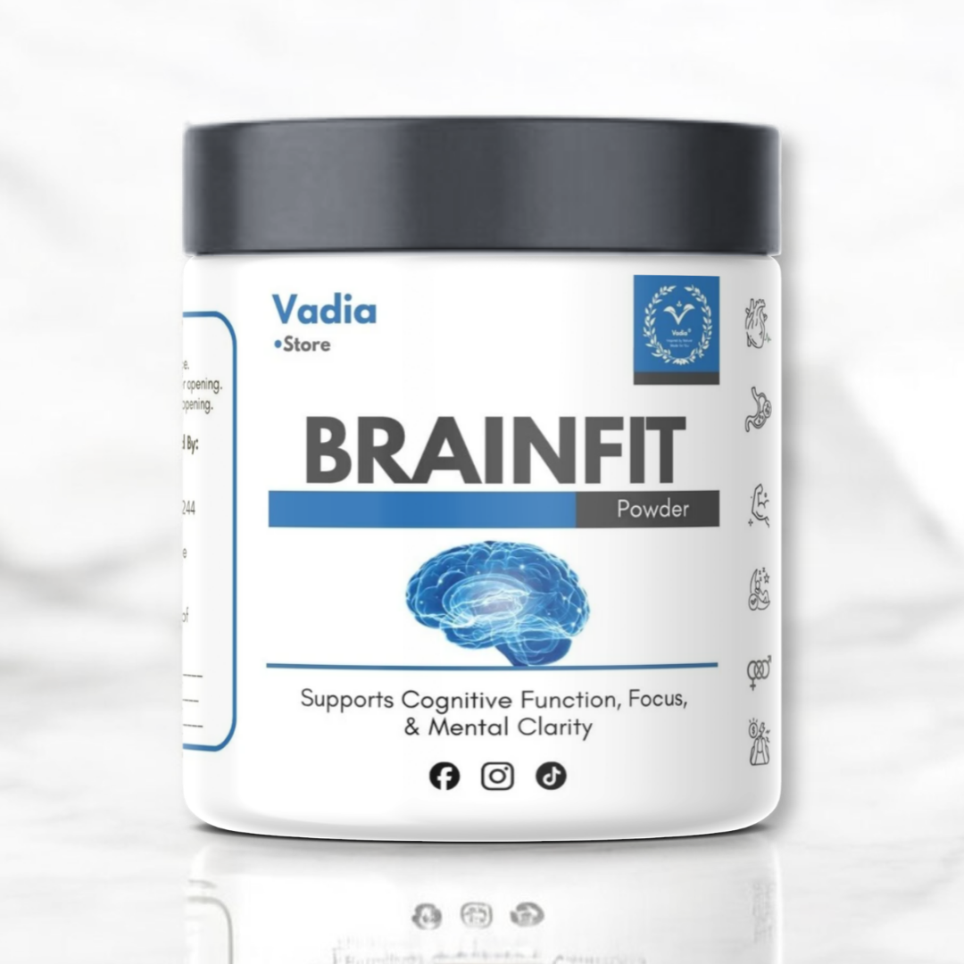 BrainFit Organic Powder Supplement – Loaded with Essential Vitamins & Nutrients for Child’s Mental & Physical Growth - For Children 👧 3 Years & Above 👦